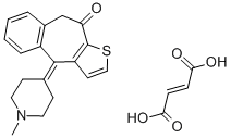 富马酸酮替芬, 34580-14-8, 结构式