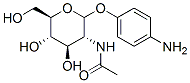 4-aminophenyl-2-acetamido-2-deoxyglucoside Struktur