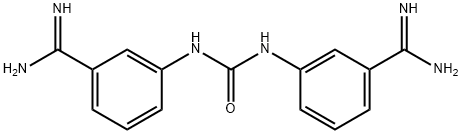 3,3'-ウレイレンビスベンズアミジン 化学構造式