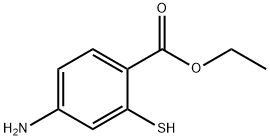 Benzoic acid, 4-amino-2-mercapto-, ethyl ester (9CI) Structure