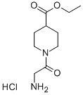 1-(2-AMINO-ACETYL)-PIPERIDINE-4-CARBOXYLIC ACID ETHYL ESTER HCL 化学構造式