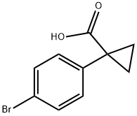 1-(4-ブロモフェニル)シクロプロパン-1-カルボン酸 化学構造式