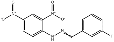 3-Fluorobenzaldehyde 2,4-Dinitrophenylhydrazone Struktur