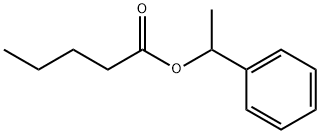 ペンタン酸1-フェニルエチル 化学構造式