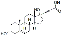 3,17-Dihydroxyandrost-5-ene-17-propiolic acid Struktur