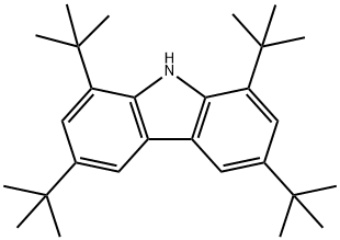 1,3,6,8-テトラ-tert-ブチルカルバゾール 化学構造式