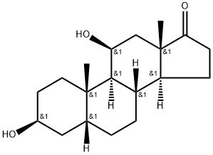 5-B-ANDROSTANE-3-B-11-B-DIOL-17-ONECRYST ALLINE,3461-66-3,结构式