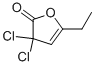 3,3-ジクロロ-5-エチル-4,5-ジヒドロ-2(3H)-フラノン 化学構造式