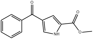 4-ベンゾイル-1H-ピロール-2-カルボン酸メチル 化学構造式