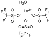 トリフルオロメタンスルホン酸ランタン(III) 水和物 化学構造式
