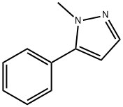 1-メチル-5-フェニル-1H-ピラゾール 化学構造式