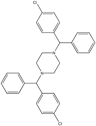 1,4-BIS[(4-CHLOROPHENYL)PHENYLMETHYL]PIPERAZINE DIHYDROCHLORIDE Struktur
