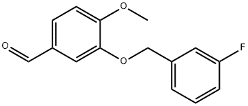 3-(3-氟苄基)氧基-4-甲氧基-苯甲醛, 346459-53-8, 结构式