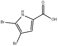 4,5-ジブロモ-1H-ピロール-2-カルボン酸 化学構造式