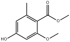 4-Hydroxy-2-methoxy-6-methylbenzoic acid methyl ester Struktur