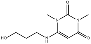 4-(3-Hydroxypropylamino)-1,3-dimethyluracil Struktur