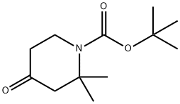 2,2-DiMethyl-4-oxopiperidine-1-carboxylic acid tert-butyl ester Structure