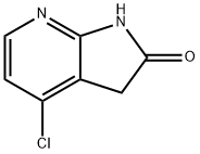 4-クロロ-1H-ピロロ[2,3-B]ピリジン-2(3H)-オン 化学構造式