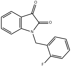 1-[(2-FLUOROPHENYL)METHYL]-1H-INDOLE-2,3-DIONE Struktur
