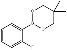2-(2-フルオロフェニル)-5,5-ジメチル-1,3,2-ジオキサボリナン 化学構造式