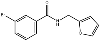 3-ブロモ-N-(フル-2-イルメチル)ベンズアミド 化学構造式