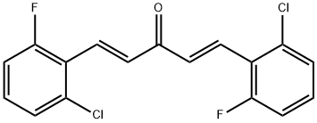 (1E,4E)-1,5-bis(2-chloro-6-fluorophenyl)-1,4-pentadien-3-one Structure