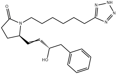 (5R)-5-[(3S)-3-Hydroxy-4-phenyl-1-buten-1-yl]-1-[6-(2H-tetrazol-5-yl)hexyl]-2-pyrrolidinone Structure
