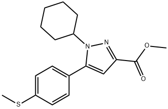 METHYL 1-CYCLOHEXYL-5-(4-METHYLSULFANYL-PHENYL)-1H-PYRAZOLE-3-CARBOXYLATE Structure