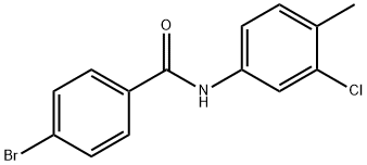 4-ブロモ-N-(3-クロロ-4-メチルフェニル)ベンズアミド 化学構造式