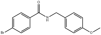 4-bromo-N-(4-methoxybenzyl)benzamide 化学構造式