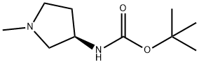 Carbamic acid, [(3R)-1-methyl-3-pyrrolidinyl]-, 1,1-dimethylethyl ester (9CI) Structure
