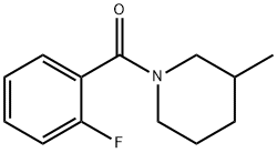 1-(2-フルオロベンゾイル)-3-メチルピペリジン 化学構造式