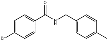 4-ブロモ-N-(4-メチルベンジル)ベンズアミド 化学構造式