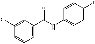 3-クロロ-N-(4-ヨードフェニル)ベンズアミド 化学構造式