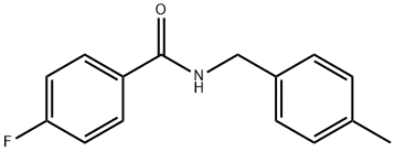 4-fluoro-N-(4-methylbenzyl)benzamide 化学構造式