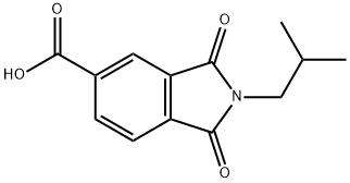 2-イソブチル-1,3-ジオキソイソインドリン-5-カルボン酸 化学構造式