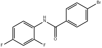 4-ブロモ-N-(2,4-ジフルオロフェニル)ベンズアミド 化学構造式