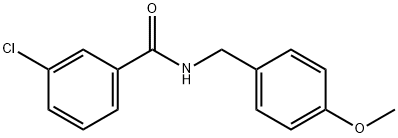 3-chloro-N-(4-methoxybenzyl)benzamide Structure