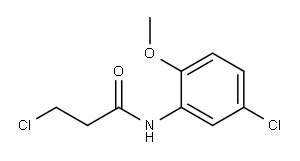 3-クロロ-N-(5-クロロ-2-メトキシフェニル)プロパンアミド 化学構造式