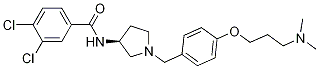 BenzaMide, 3,4-dichloro-N-[(3S)-1-[[4-[3-(diMethylaMino)propoxy]phenyl]Methyl]-3-pyrrolidinyl]-, 346729-66-6, 结构式