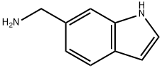 1H-吲哚-6-甲胺 结构式