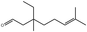 3-エチル-3,7-ジメチル-6-オクテナール 化学構造式