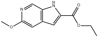 5-甲氧基-1H-吡咯并[2,3-C]吡啶-2-甲酸乙酯, 3469-63-4, 结构式