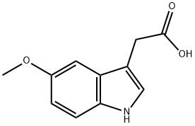 5-メトキシインドール-3-酢酸 化学構造式