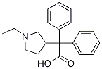 3-吡咯烷乙酸, 1-乙基-A,A-二苯基- 结构式