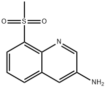 3-Quinolinamine,  8-(methylsulfonyl)- Structure