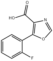 5-(2-フルオロフェニル)オキサゾール-4-カルボン酸 化学構造式