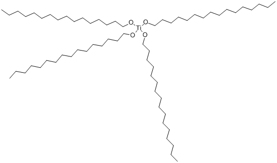 チタン(IV)テトラ(ヘキサデカン-1-オラート) 化学構造式