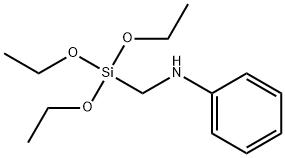 苯胺甲基三乙氧基硅烷, 3473-76-5, 结构式