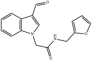2-(3-甲酰基-1H-吲哚-1-基)-N-(呋喃-2-基甲基)乙酰胺,347319-95-3,结构式
